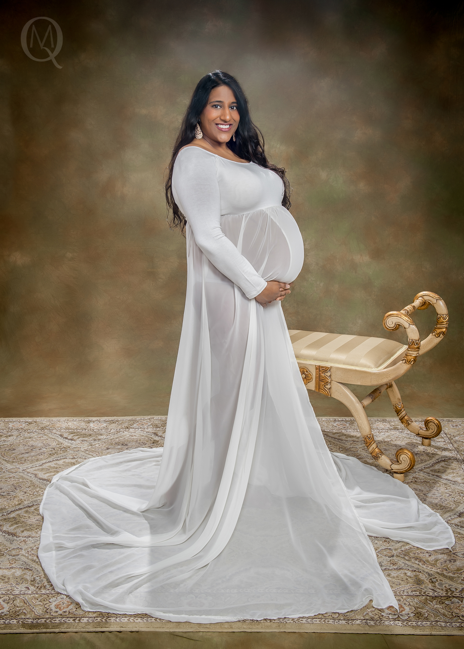 A Maternity Photo Session in a Studio located in South Jersey.